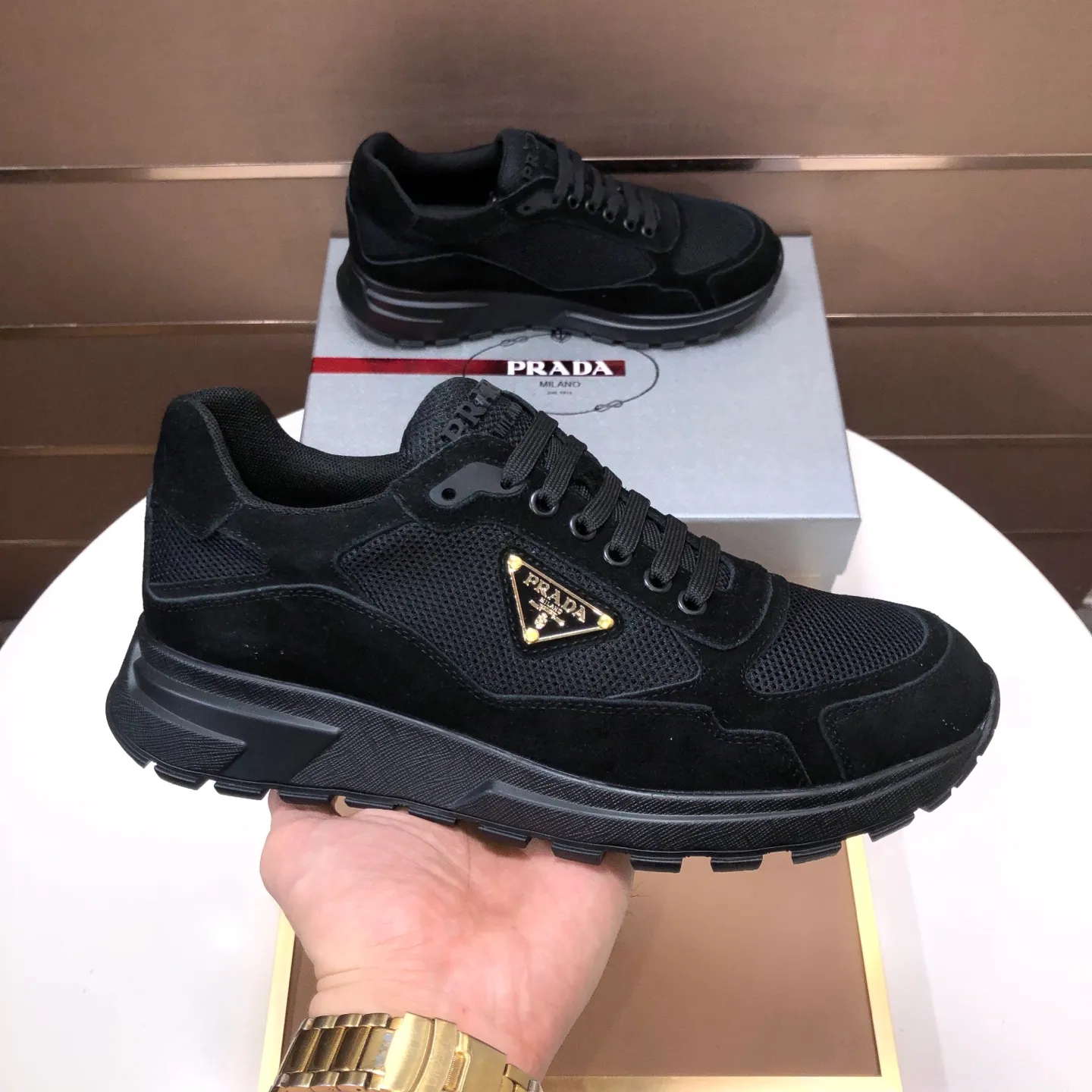Men's shoes 💰580💰 [PRADA] Top-quality original items, new seasonal styles, high-quality original items, top-level imported calfskin and original imported glue, imported cowhide lining with original cowhide feet, original outsole! Quality guaranteed! Code 38-45 (45 customized)